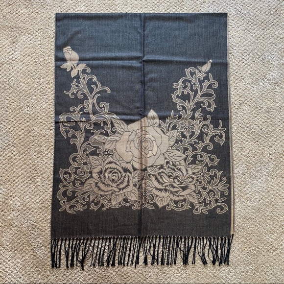 pashmina Accessories - Pashmina Wrap Scarf with Fringe